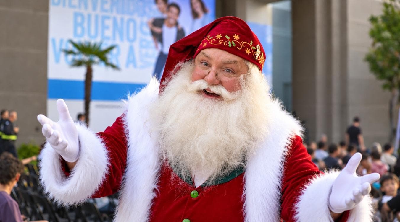 Santa Claus en temporada Tomate Christmas.